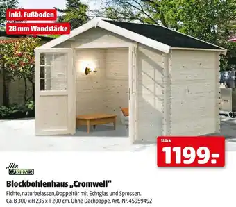 Hagebau Mr. gardener blockbohlenhaus „cromwell“ Angebot