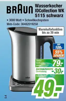 Expert Braun wasserkocher idcollection wk 5115 schwarz Angebot