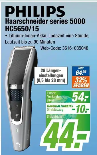 Expert Philips haarschneider series 5000 hc5650/15 Angebot