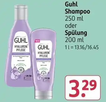 Rossmann Guhl shampoo oder spülung Angebot