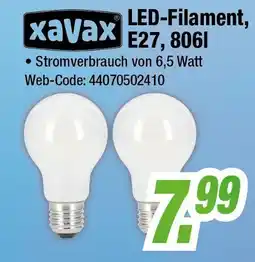 Expert Xavax led-filament, e27, 806l Angebot