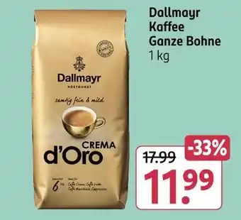 Rossmann Dallmayr kaffee ganze bohne Angebot