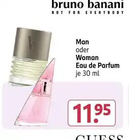 Rossmann Bruno banani man oder woman eau de parfum Angebot