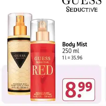 Rossmann Guess body mist Angebot