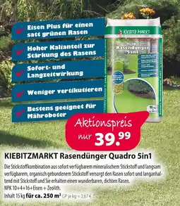 Kiebitzmarkt Kiebitzmarkt rasendünger quadro 5in1 Angebot