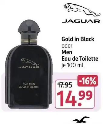 Rossmann Jaguar gold in black oder men eau de toilette Angebot