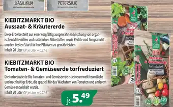 Kiebitzmarkt Kiebitzmarkt bio aussaat- & kräutererde oder tomaten- & gemüseerde torfreduziert Angebot