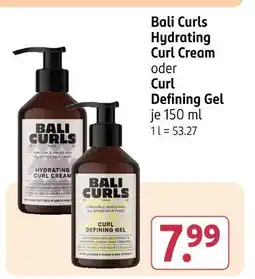 Rossmann Bali curls hydrating curl cream oder curl defining gel Angebot