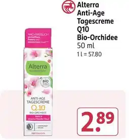 Rossmann Alterra anti-age tagescreme q10 bio-orchidee Angebot