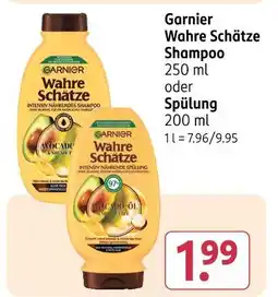 Rossmann Garnier wahre schätze shampoo oder spülung Angebot