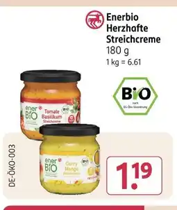 Rossmann Enerbio herzhafte streichcreme Angebot