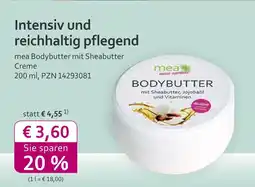 Mea Mea bodybutter mit sheabutter creme Angebot