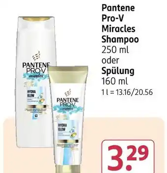 Rossmann Pantene pro-v miracles shampoo oder spülung Angebot