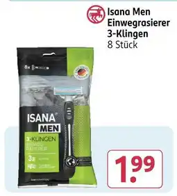 Rossmann Isana men einwegrasierer 3-klingen Angebot