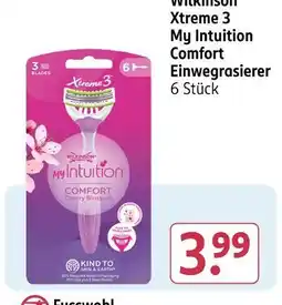 Rossmann Wilkinson xtreme 3 my intuition comfort einwegrasierer Angebot