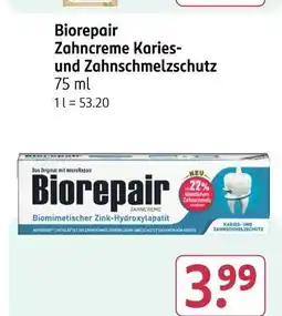 Rossmann Biorepair zahncreme karies- und zahnschmelzschutz Angebot