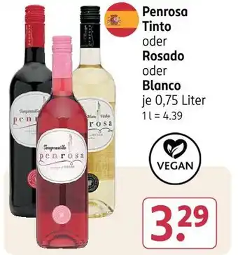 Rossmann Penrosa tinto oder rosado oder blanco Angebot