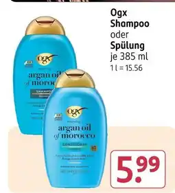 Rossmann Ogx shampoo oder spülung Angebot