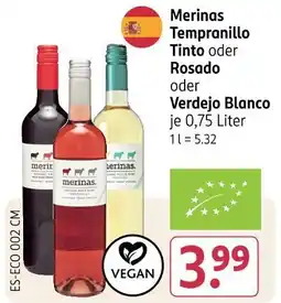 Rossmann Merinas tempranillo tinto oder rosado oder verdejo blanco Angebot