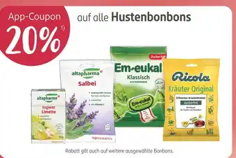 Rossmann Hustenbonbons 20% app-coupon Angebot