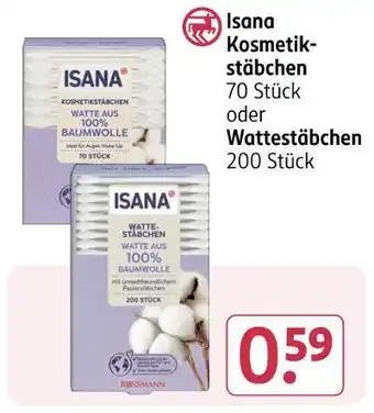 Rossmann Isana kosmetikstäbchen oder wattestäbchen Angebot