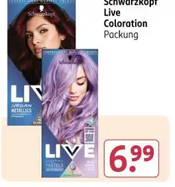 Rossmann Schwarzkopf live coloration Angebot