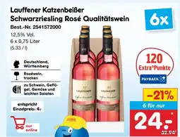 Netto Marken-Discount Lauffener katzenbeißer schwarzriesling rosé qualitätswein Angebot