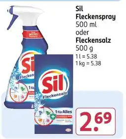 Rossmann Sil fleckenspray oder fleckensalz Angebot