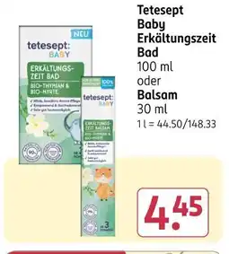 Rossmann Tetesept baby erkältungszeit bad oder balsam Angebot