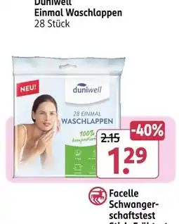 Rossmann Duniwell einmal waschlappen Angebot