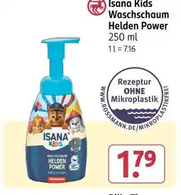 Rossmann Isana kids waschschaum helden power Angebot