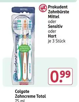 Rossmann Prokudent zahnbürste mittel oder sensitiv oder hart Angebot