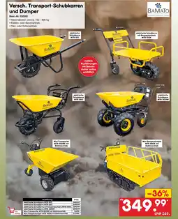 Netto Marken-Discount Bamato versch. transport-schubkarren und dumper Angebot