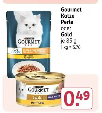 Rossmann Gourmet katze perle oder gold Angebot