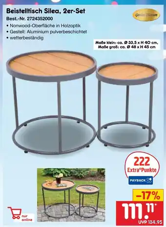 Netto Marken-Discount Golden moments beistelltisch silea, 2er-set Angebot