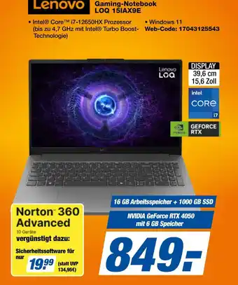 Expert Lenovo gaming-notebook loq 15iax9e Angebot