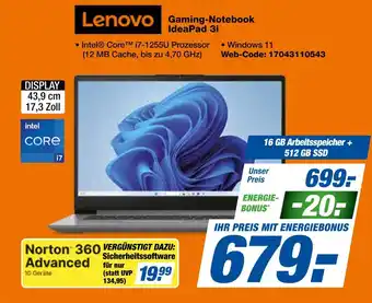 Expert Lenovo gaming-notebook ideapad 3i Angebot