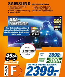 Expert Samsung tv gq77s94daexzg Angebot