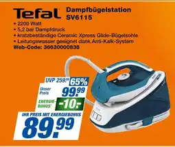 Expert Tefal dampfbügelstation sv6115 Angebot