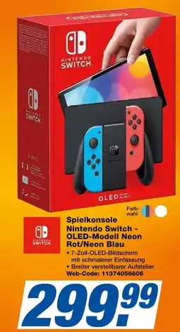 Expert Nintendo spielkonsole nintendo switch - oled-modell neon rot/neon blau Angebot