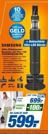 Expert Samsung akku staubsauger bespoke jet plus 100 vs20b95b43n/wd Angebot