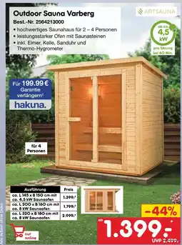 Netto Marken-Discount Artsauna outdoor sauna varberg Angebot