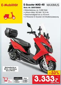 Netto Marken-Discount Maximus e-scooter mx2-45 Angebot