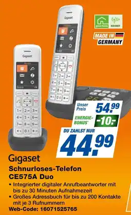 Expert Gigaset schnurloses-telefon ce575a duo Angebot