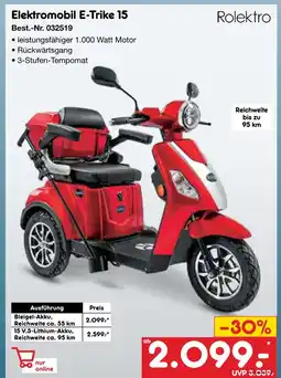 Netto Marken-Discount Rolektro elektromobil e-trike 15 Angebot