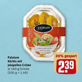 REWE Palatum kürbis mit jalapeños-crème Angebot