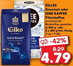 Kaufland EILLES Gourmet oder IDEE KAFFEE Filterkaffee Angebot