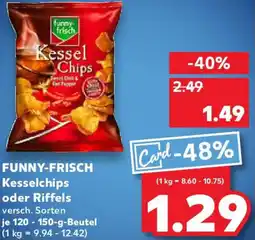 Kaufland FUNNY-FRISCH Kesselchips oder Riffels Angebot