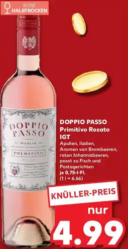 Kaufland DOPPIO PASSO Primitivo Rosato IGT Angebot