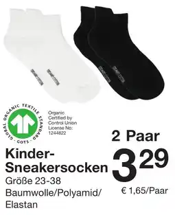 Zeeman Kinder Sneakersocken Angebot